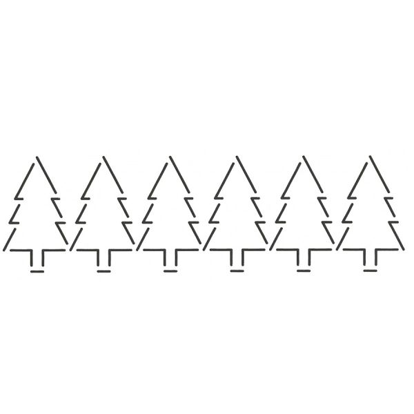 Quiltsjabloon Pine Trees  3 " inch