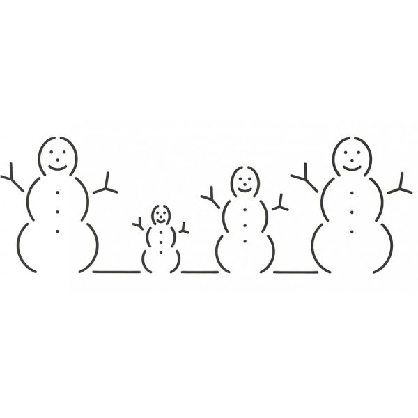 Quiltsjabloon Snow People  4  1/4 " inch