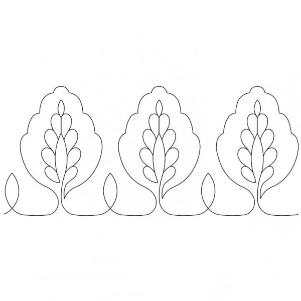 Quiltsjabloon border Pomegranate 7 inch breed- 18cm