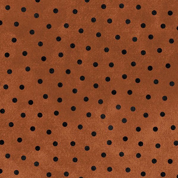 Flannel  dark Orange Polka Dots