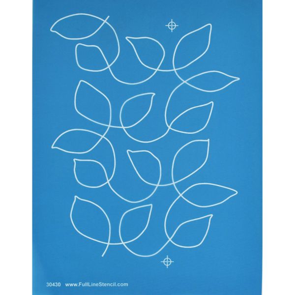Fullline Stencil Border meandering leaves large
