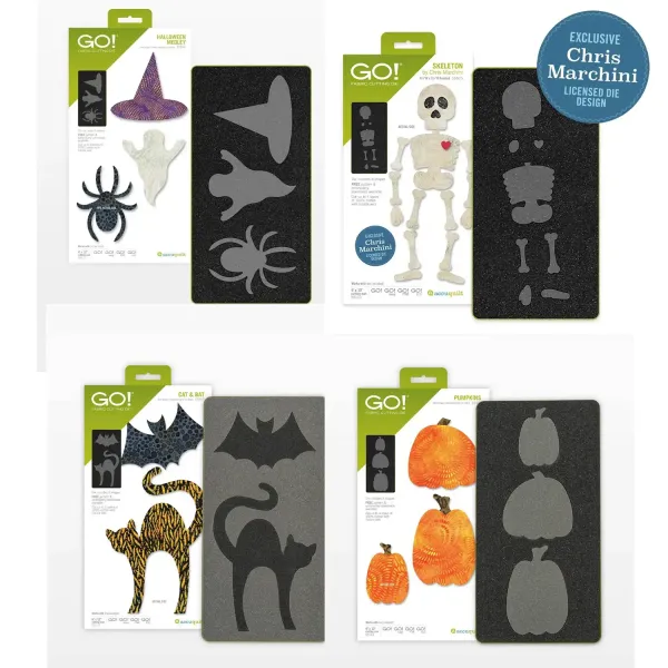 GO!  Halloween Medley  Applique Die Set - 4 pieces