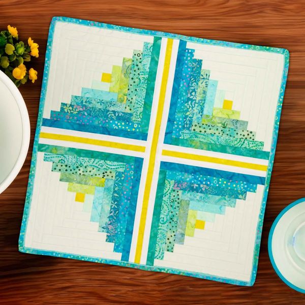 'Quilt As You Go'  Northwood Log Cabin Table Runner