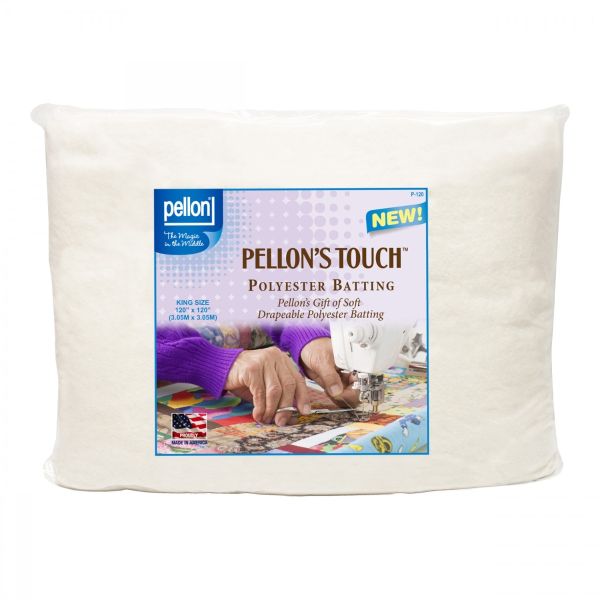 Pellon Quilters Touch 100% Polyester Batting King-Sized 120in x 120in -304cm x 304cm