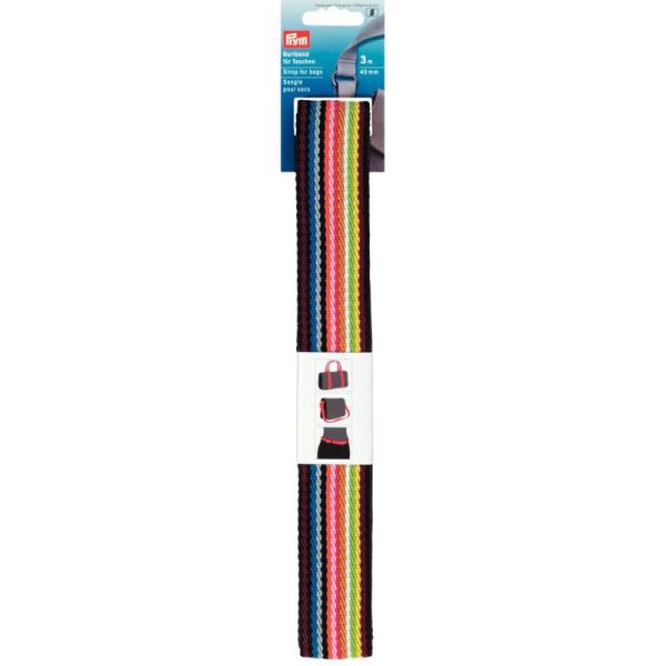 Tassenband - Multicolor - donker - 4 cm