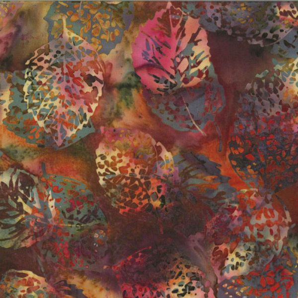 Hoffman Batik Mullberry Leaves