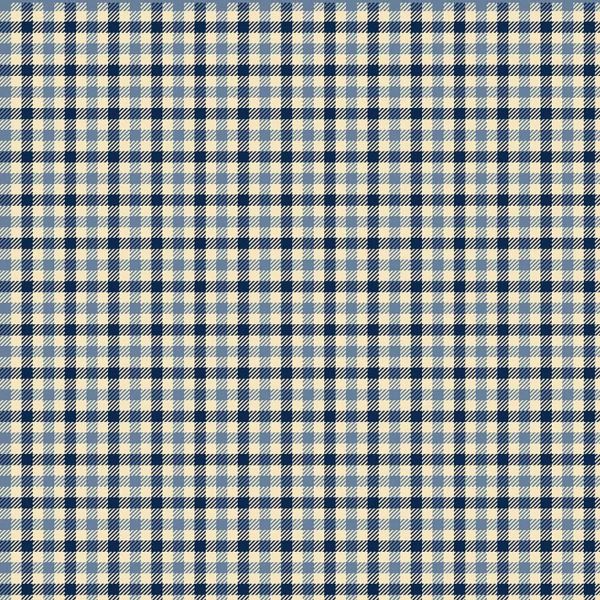 Primo Plaid Cream indigo Blue Checks - Laura Berringer