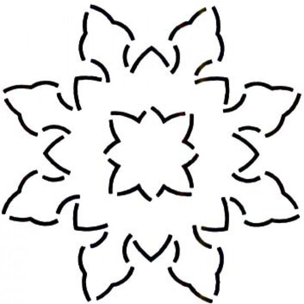 Quiltsjabloon Snowflake 6 " inch