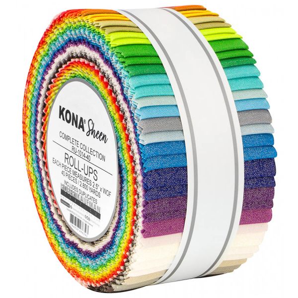 Kona Sheen Jelly Roll Metallic Prints
