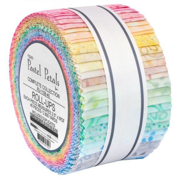 Jelly Roll Batik  'Pastels Petals'