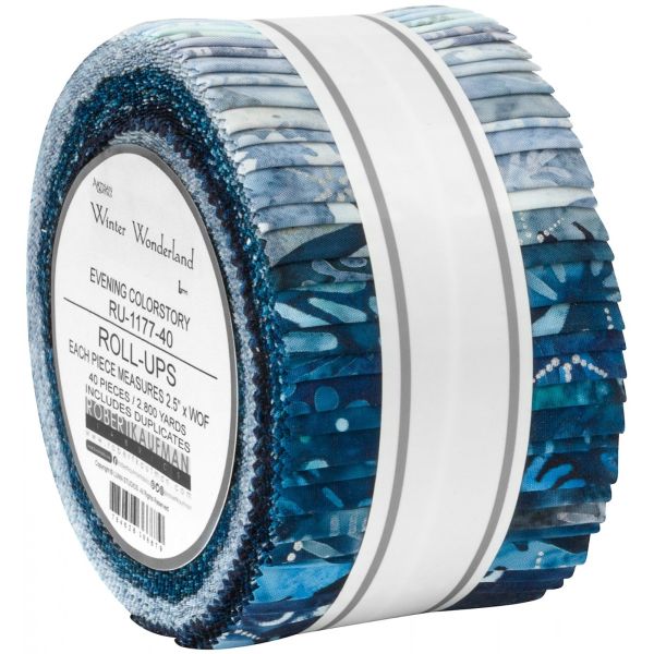 Jelly Roll Winter Wonderland -Blue Metallic - 40 strips