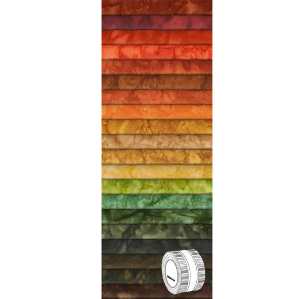Jelly Roll Batik  ' Autumn ColorWay'