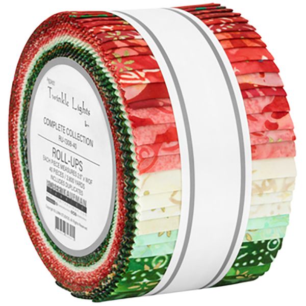 Batik Jelly Roll Twinkle Lights - Metallic - 40 strips