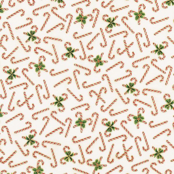 Candy Canes Christmas Metallic