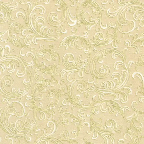 Christmas Swirls Cream  Metallic