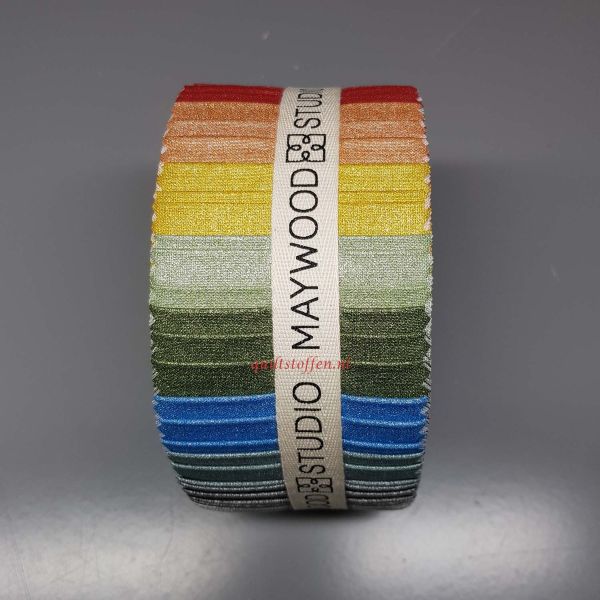 Starlight Jelly Roll  2.5 Strips Metallic Prints
