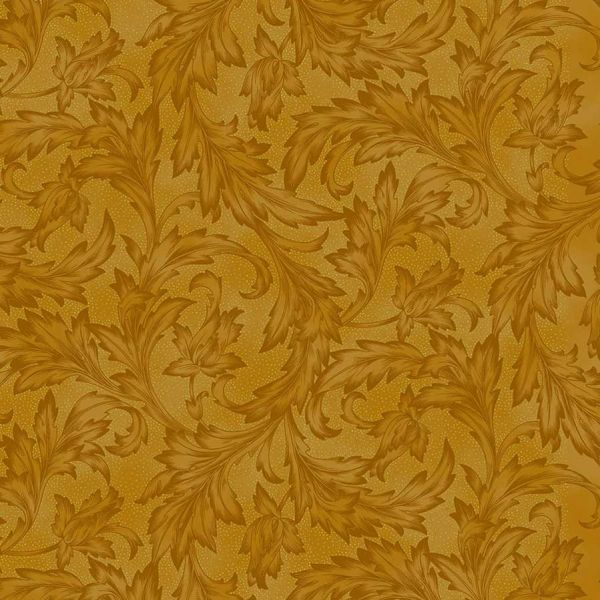 Holiday Wishes Damask  dark Gold