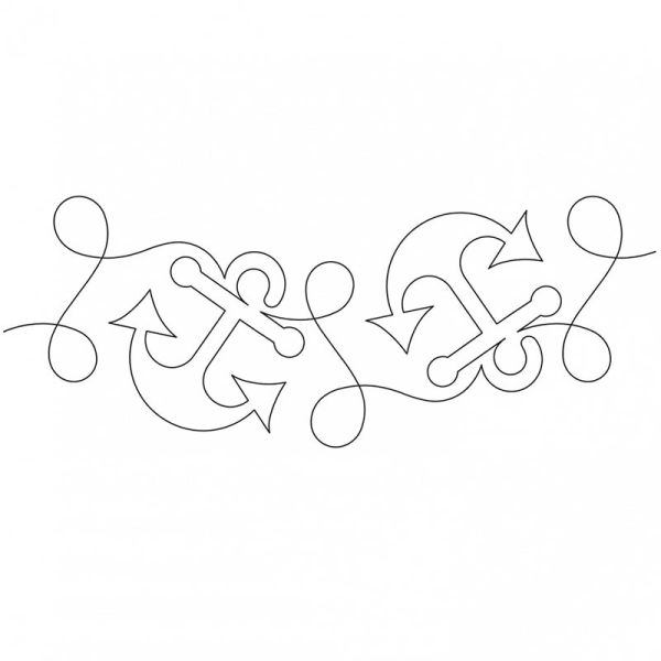 Quiltsjabloon Anchors  5 inch