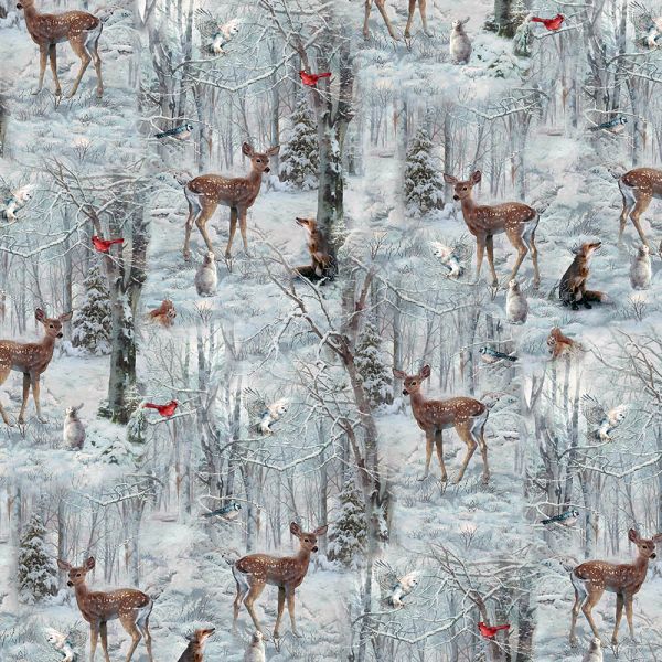 Hoffman Winter Animals Frost 50 x 110cm