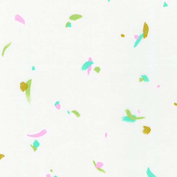 Brushy  with metallic White -Multicolors