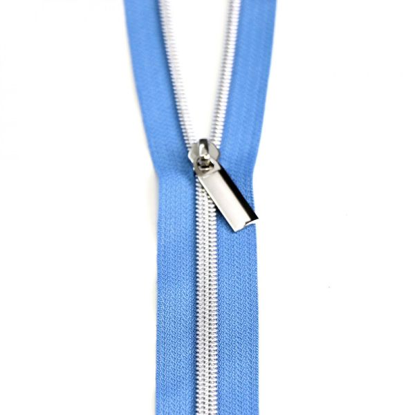 Sally Tomato - Blue Jean/ nickel - Zipper  9 pulls - 3 Yards