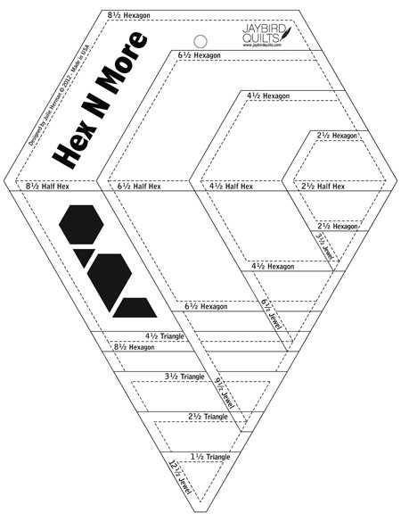 Liniaal Hex N More -Jaybird Quilts
