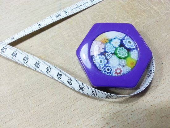 Rolcentimeter mini Hexagon magnetic (cm en inch)