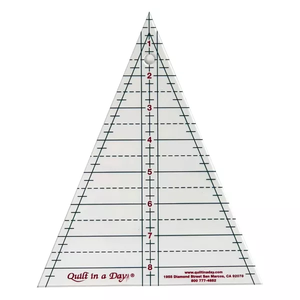 Quiltliniaal Kaleidoscope 45 Degree Triangle Ruler 8-1/2 inch