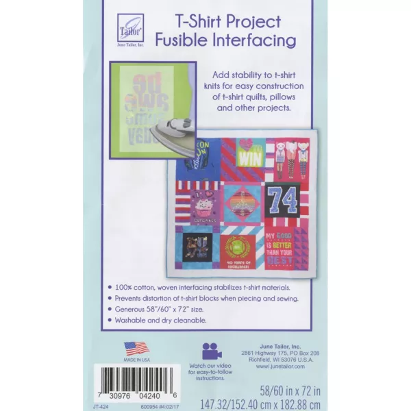 T Shirt Project fusible interfacing (60in x 72in - 154cm x 183cm)