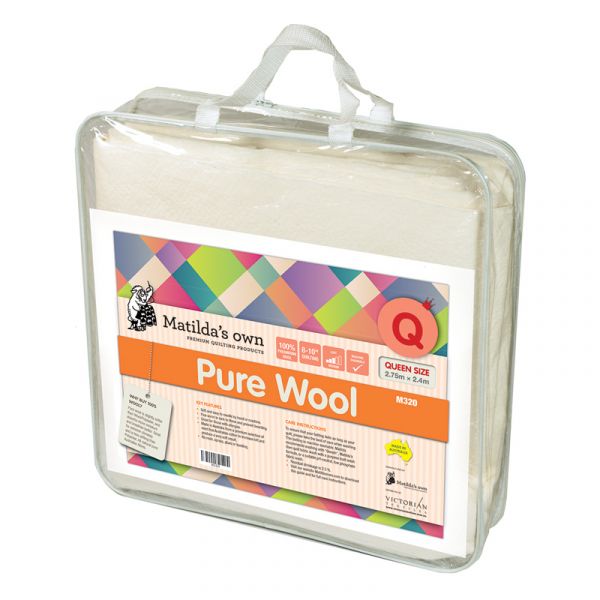 Matilda's Own Batting 100% Wool - Queen size - 97in x 108in